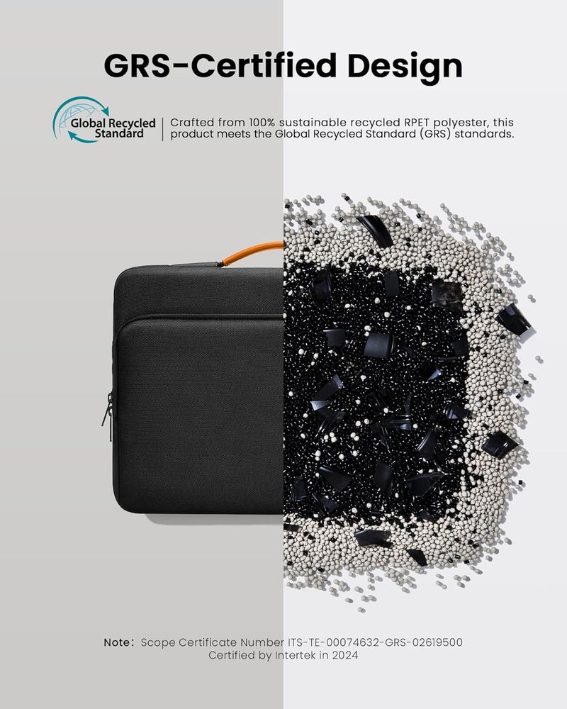 Tomtoc حافظة لابتوب واقية 360 لابتوب 16 بوصة ماك بوك برو M1 برو/ماكس 2021-2019 A2485، حقيبة نوت بوك لديل XPS 15، سيرفيس بوك 3، ريزر بليد 15 الجديد، ثينك باد X1 إكستريم الجيل 2، حقيبة ملحقات، سوداء - Image 5