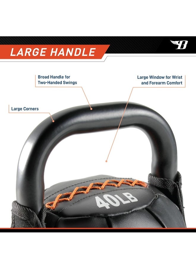 Bionic Body Bionic Body Soft Kettlebell with Handle for Weightlifting, Conditioning, Strength and Core Training 40lb  - Image 3