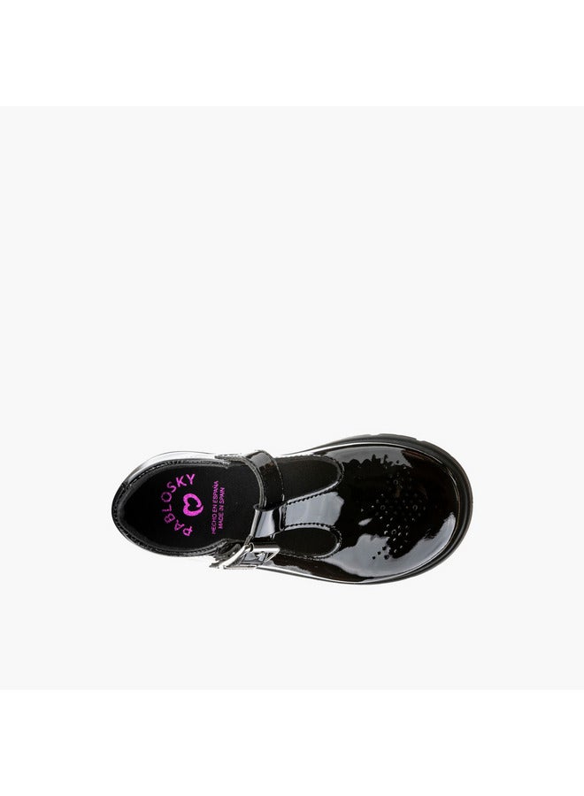 Pablosky Girls' Perforated School Shoes with Buckle  Closure - 360119-Y  - Image 4