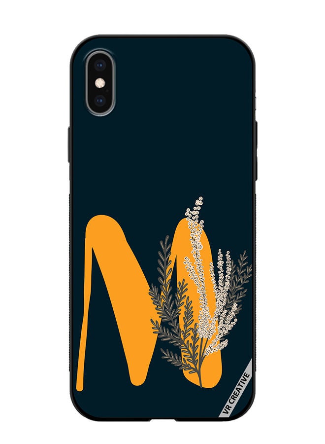 VR CREATIVE غطاء حماية لجهاز آبل آيفون XS ماكس بتصميم حرف M(113) متعدد الألوان - Image 1