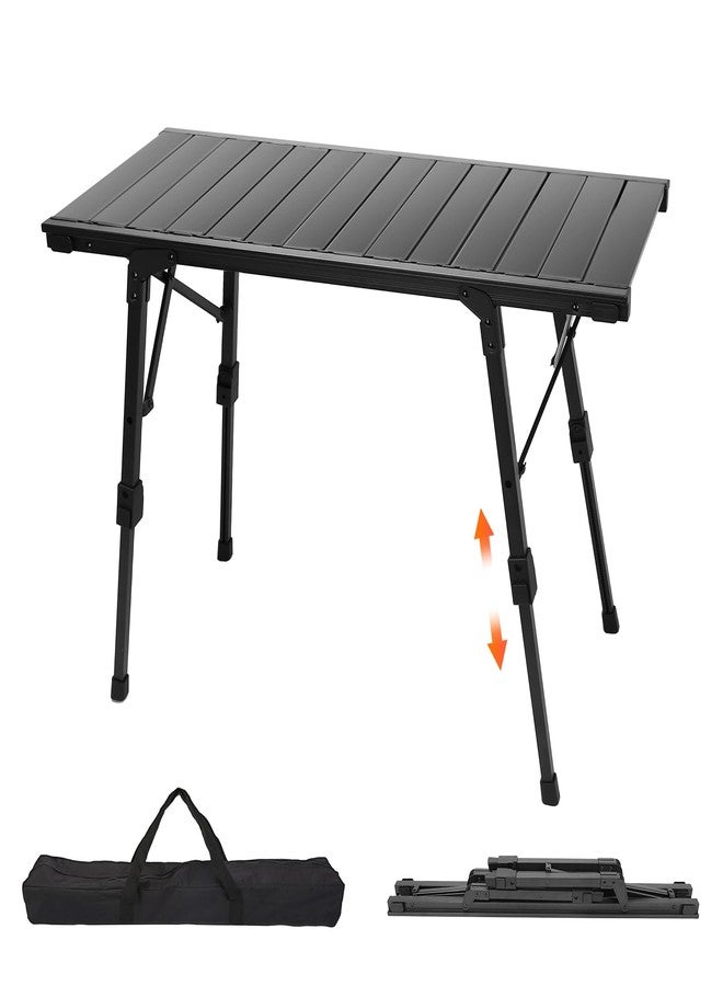 GRILL FORCE Folding Camping Table, Portable Outdoor IGT Camp Table, Foldable Picnic Table, Outdoor IGT Cook System with Carry Bag, Ultralight Aluminum, Adjustable Height, for Beach, Backyard,BBQ - Image 1