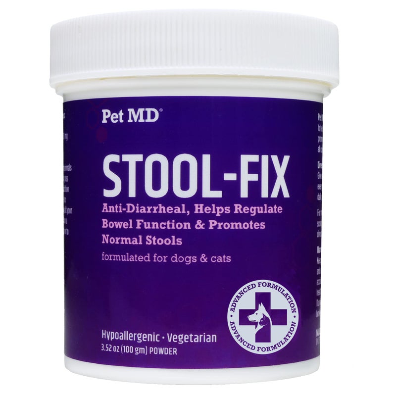 Pet MD Stool-Fix - Powdered Clay Anti Diarrhea for Dogs & Cats - Anti Diarrheal Treatment for Upset Stomach Relief, Promotes Normal Stool - 100g - Image 1