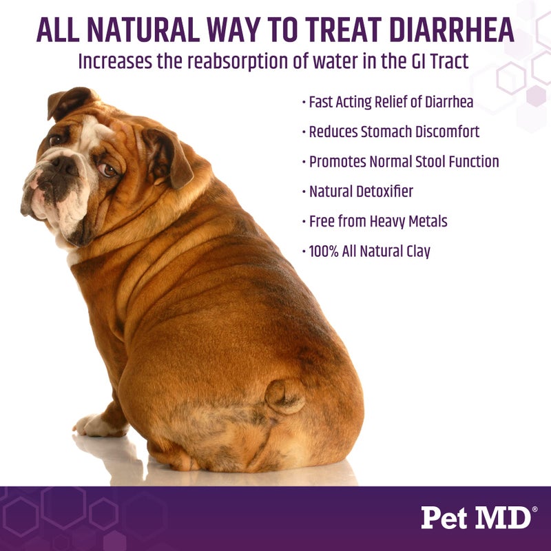 Pet MD Stool-Fix - Powdered Clay Anti Diarrhea for Dogs & Cats - Anti Diarrheal Treatment for Upset Stomach Relief, Promotes Normal Stool - 100g - Image 2