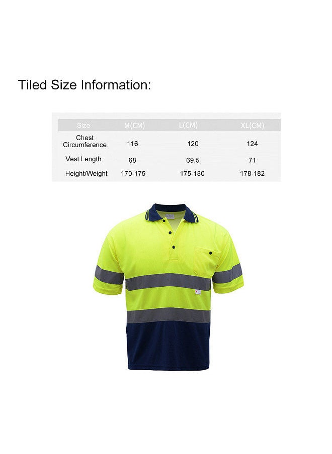 SFVest SFVest Safety Reflective Shirt High Visible Short Sleeve Pocket T-Shirt Silver Reflective Tapes Men's Moisture Wicking Safety Shirt Working Clothes  - Image 3