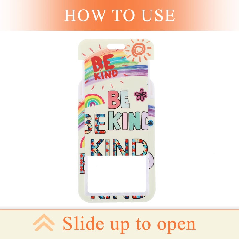 Ymapinc Cute Be Kind Rainbow Lanyard for ID Badge Autism Awareness Puzzle Piece Teacher Lanyard with ID Holder for Women Keys Girls Work School Lanyards for Kids Teens Card Name - Image 4