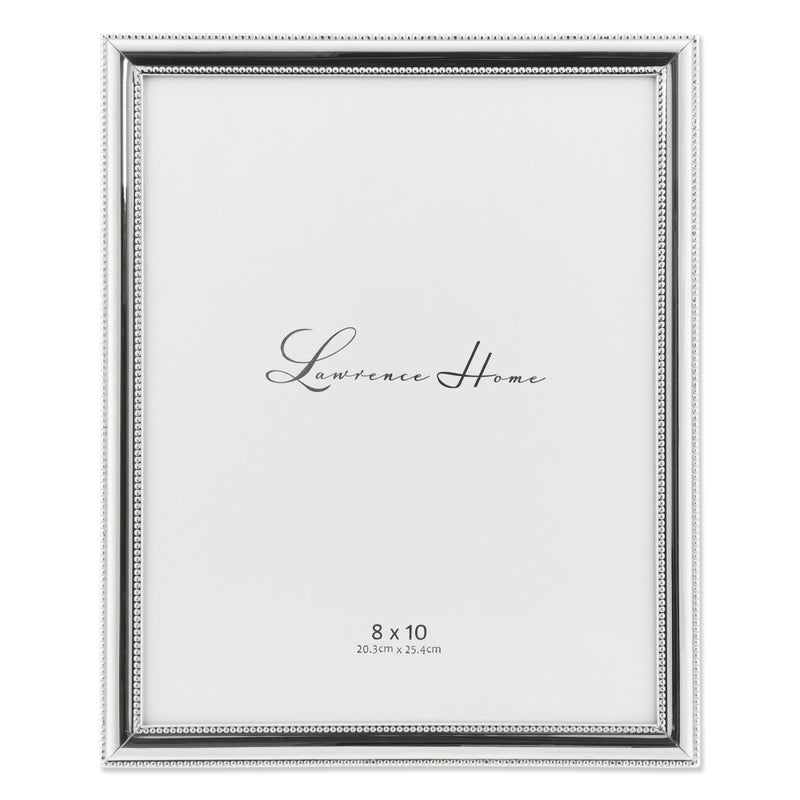 Lawrence Frames إطارات لورانس 510780 8x10 إطار صور معدني بلون فضي مع حواف مزخرفة دقيقة - Image 5