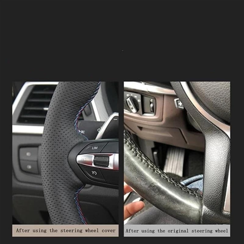 Wivplex Microfiber Leather Steering Wheel Cover for Skoda Models - Image 4