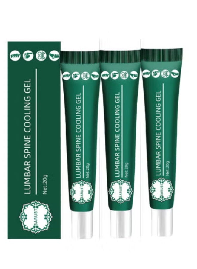 BARUBT 3 Pack Lumbar Cold Compress Gel, Natural Herbal Joint Pain Relief Gel 20g - Image 1