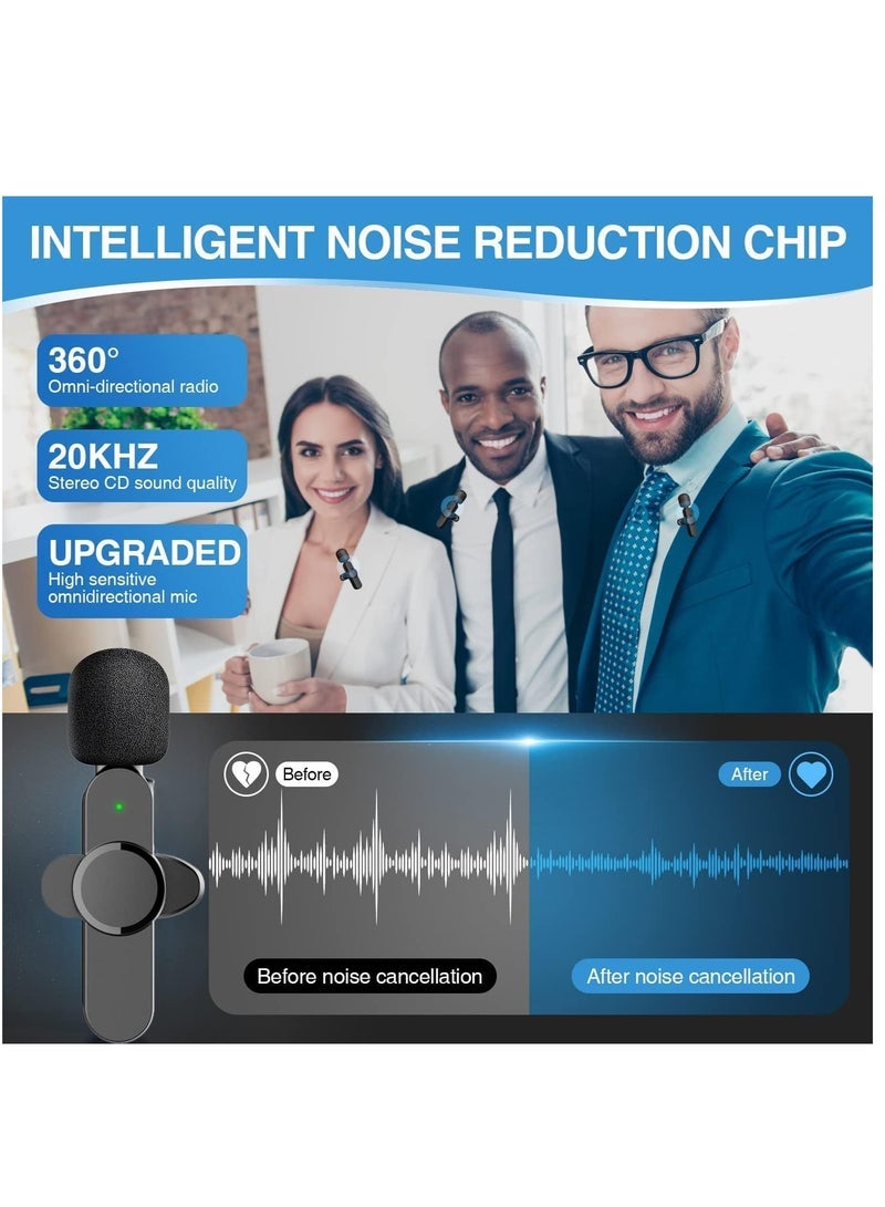Gravity Wireless Dual Lavalier Lapel Microphone System - Seamless Connectivity for iPhone, Android, Cameras - Cord-Free Setup, Ultra-Low Delay, Built-in Noise Reduction, Extended 7-Hour Battery - Ideal for C - Image 5