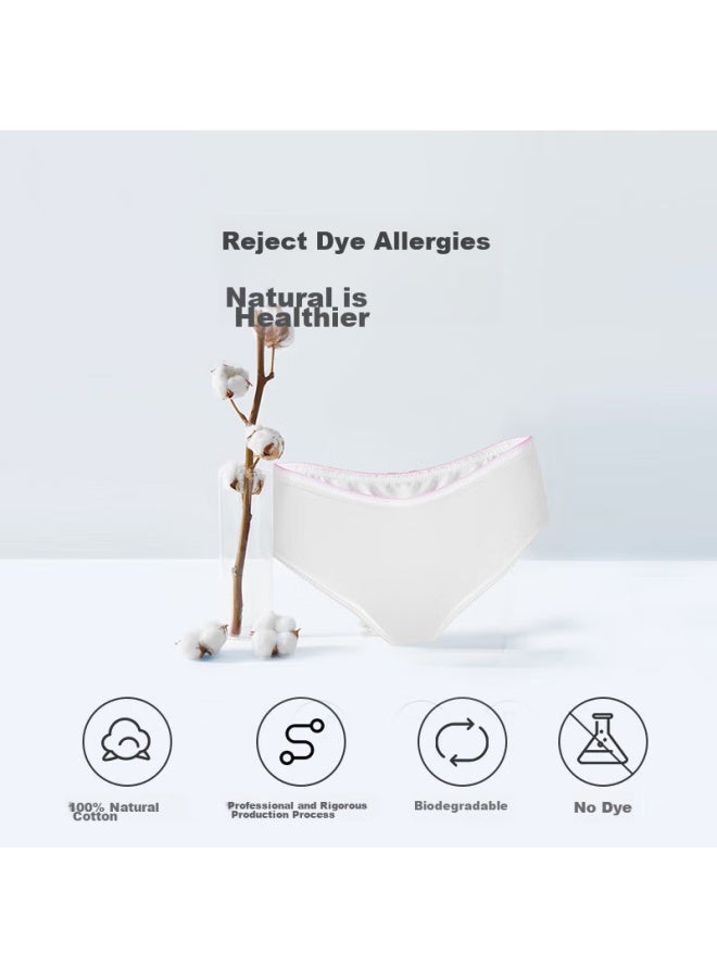 JD.com Jd Jingzao ملابس داخلية يمكن التخلص منها للنساء، قطنية نقية للأمومة، مقاس كبير، لا تحتاج للغسيل، مناسبة لرحلات العمل، السفر، ما بعد الولادة، معبأة بشكل فردي، عبوة من 5 قطع، المقاس L - Image 5
