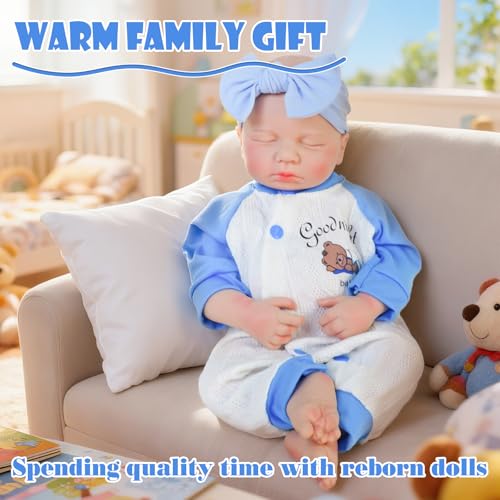 KUICEO Silicone Reborn Baby Dolls185 Inch Realistic Newborn Anatomically Correct Boy with Realistic Blood Vessels and SkinSilicone Full Body Lifelike Babyfor Kids 3 Collectors - Image 5