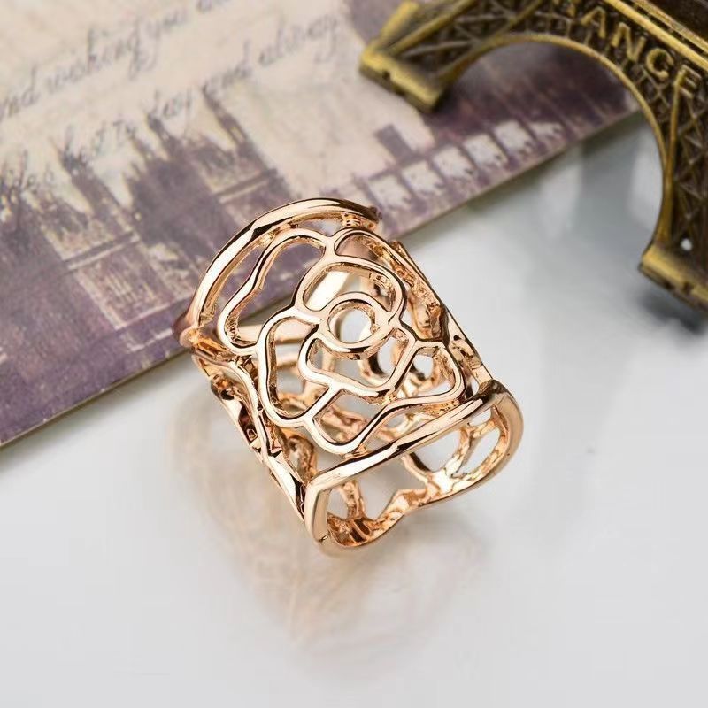 New Versatile Scarf Clip Floral Hollow Business Shawl Wrap Holder 117 gold  - Image 1