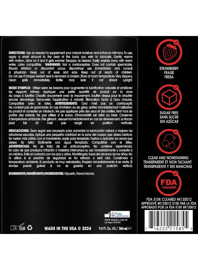 ويت نكهات الفراولة 4 في 1 مواد تشحيم دافئة بنكهة الفراولة 9 أونصة سائلة - Image 2