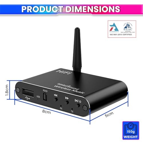 amiciSound Bluetooth 5.4 Receiver Transmitter with Mic and Remote Control, aptX-Adaptive aptX-LL Wireless Audio Adapter for TV, Airplane, Home Stereo, Car with 3.5mm Aux Jack, Dual Connection - Image 5