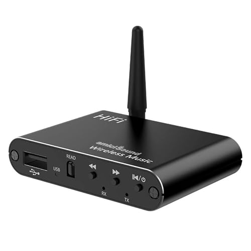 amiciSound Bluetooth 5.4 Receiver Transmitter with Mic and Remote Control, aptX-Adaptive aptX-LL Wireless Audio Adapter for TV, Airplane, Home Stereo, Car with 3.5mm Aux Jack, Dual Connection - Image 1