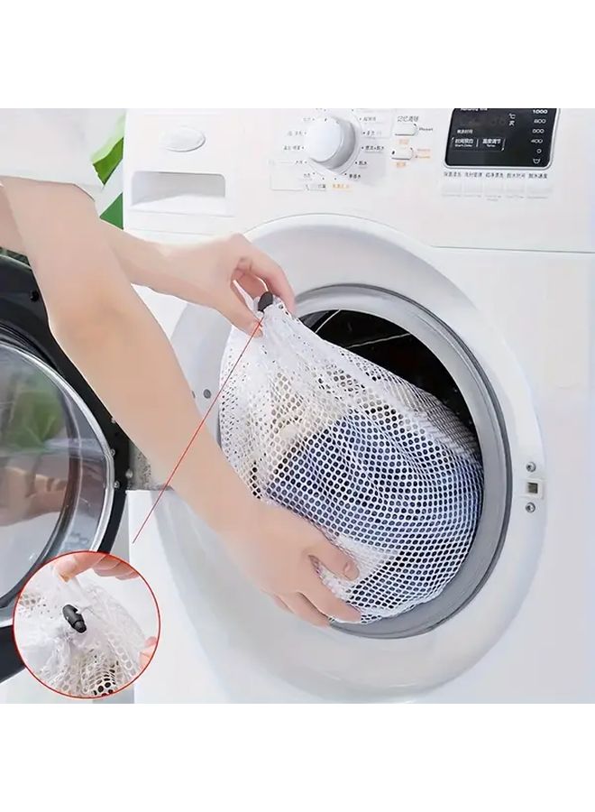 مجموعة أكياس الغسيل ذات الشبكة الكبيرة 2 قطعة 40x50 سم واقي ملابس دقيقة للغسالة - Image 1