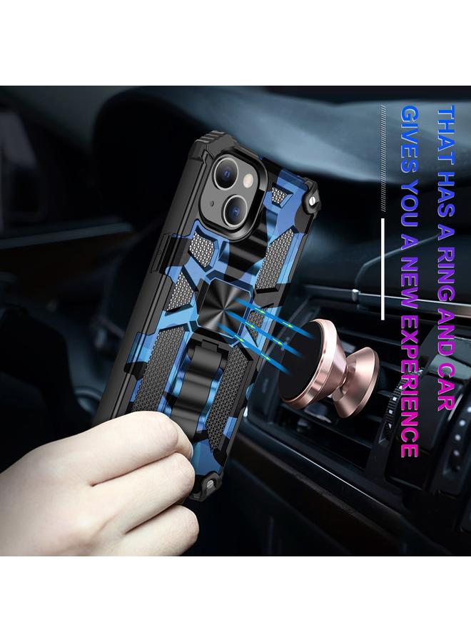 Zaboon Case For iPhone 13 Camouflage Armor Kickstand TPU + PC Magnetic Phone Case - Image 4