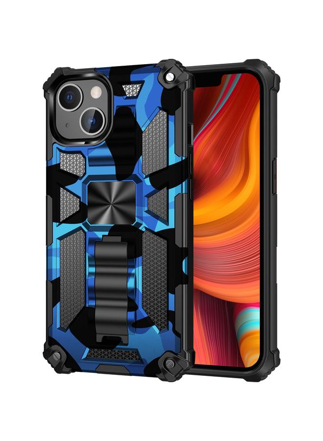 Zaboon Case For iPhone 13 Camouflage Armor Kickstand TPU + PC Magnetic Phone Case - Image 1
