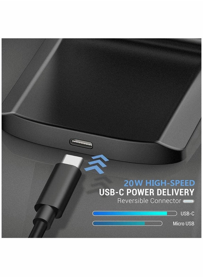 20W Fast Wireless Charging Stand, Compatible with Apple iPhone 12 13 11/11 12 13 Pro/X/XR/XS/8 Upright 15W Wireless Charge Docks, for Samsung Galaxy S22/S21/S20/S9/Note 20 10 9