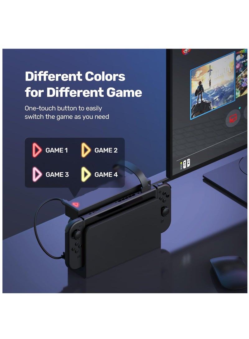 8-in-1 Game Card Reader for Nintendo Switch/Switch OLED Console and Dock, multiple Switch Games Reader, Card Storage Holder Accessories (4 Slots for Switching Games + 4 Slots for Storage)  - Image 3