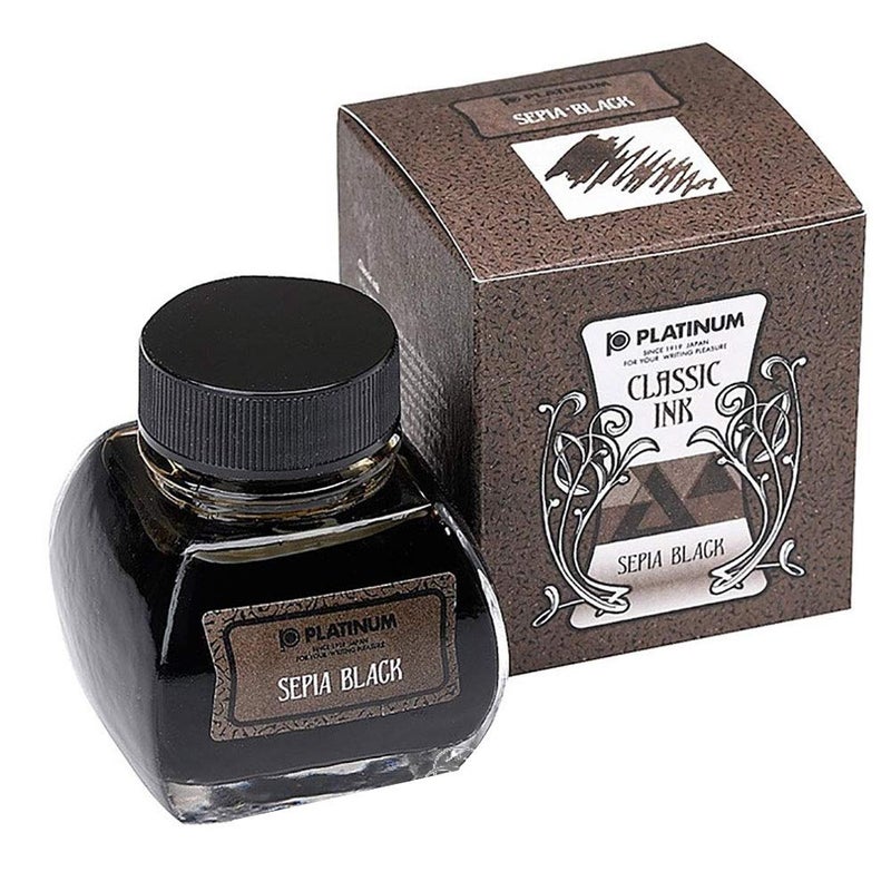 PLATINUM Classic Ink 60ml Sepia Black - Image 1