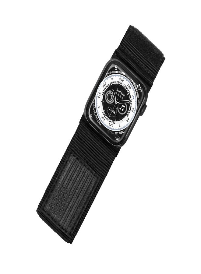 Tefeca Fortitude Series USA Flag Ultrawide Band Compatible with Apple Watch Ultra 2/Ultra 49mm, Series 10 46mm, Series 9/8/7 45mm, SE2/SE/6/5/4 44mm(Night, M/L for 49mm/46mm/45mm/44mm) - Image 1