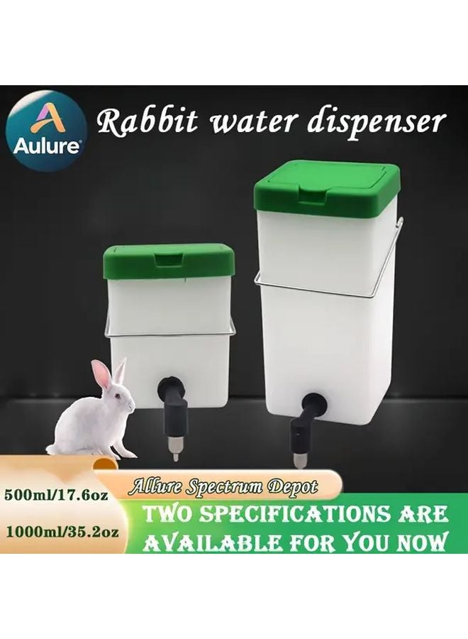 مُوزِّع مياه مضاد للعض للدجاج سعة 500 مل (17.6 أونصة) - نافورة شرب معلقة للأقفاص والأرانب - Image 5