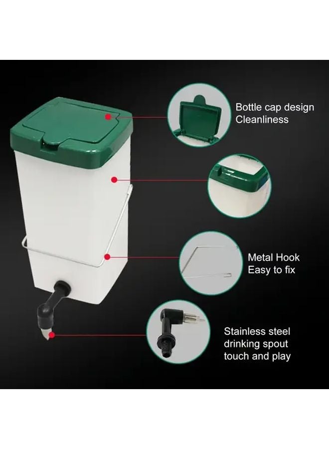 مُوزِّع مياه مضاد للعض للدجاج سعة 500 مل (17.6 أونصة) - نافورة شرب معلقة للأقفاص والأرانب - Image 2