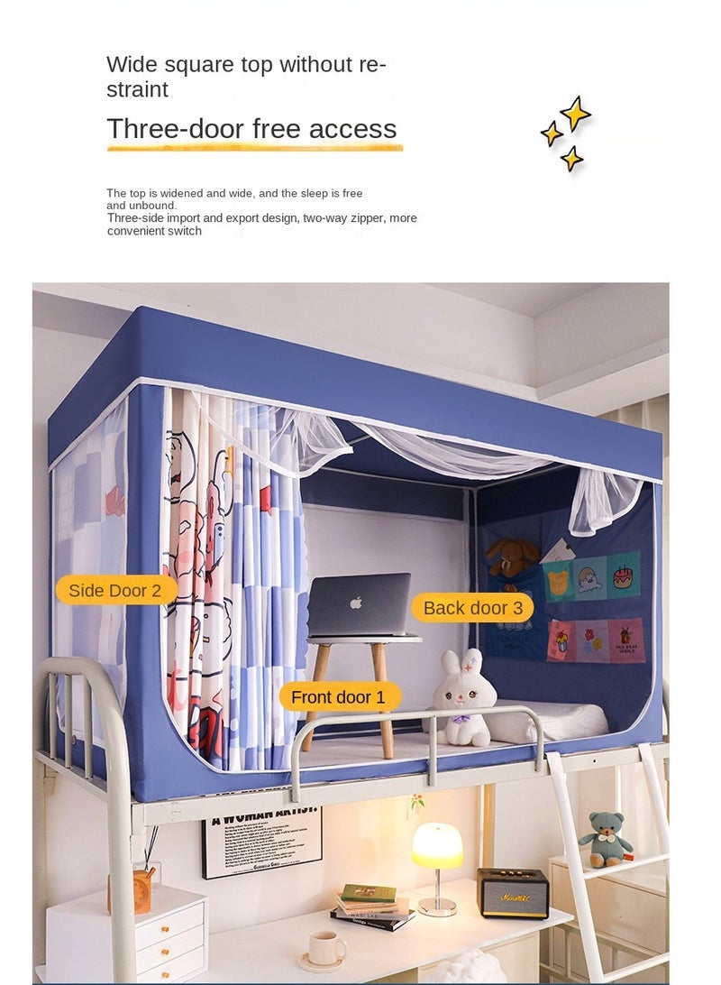 Y&D Bed Canopy Tents Curtain Blackout Curtain Single Bed Tent Curtain Student Shading Cloth Bed Canopy Mosquito Net Student Sleep Privacy Protection - Image 3