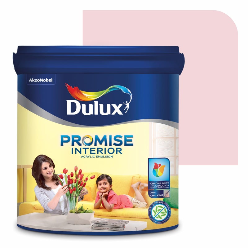 Dulux Promise Interior Emulsion Paint (1L, Pink Symphony) | Wall paint with Chroma Brite Technology for brighter longer-lasting colors | Rich finish | Anti-chalk | Water-based | 3-year warranty - Image 4