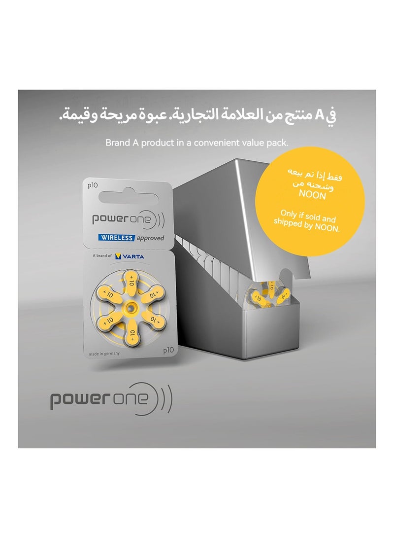 Power One Pack Of 120 Pieces 1.45V Original High Level Hearing Aid Batteries P10  - Image 2