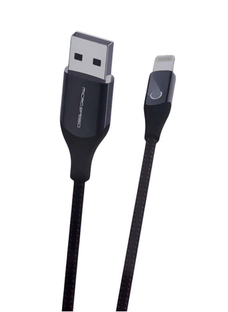 الذاكرة السريعة كيبل ايفون USB متر 1 قماش -م/MS-51 إضائة LED ماركة ميكروسبيد  - Image 1