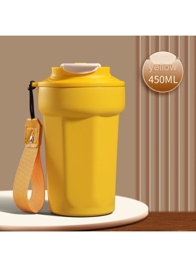 Anna 450ml Creative Portable 304 Stainless Steel Coffee Thermos Mug - Image 1