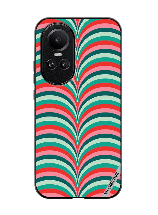 VR CREATIVE Protective Case Cover For Oppo Reno 10 Pro Strips Design Multicolour - Image 1