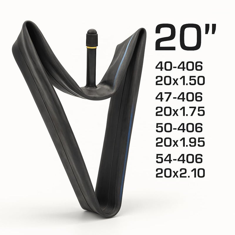 RALSON 20 Inch Bicycle Inner Tube (20x1.50–20x2.125) Fits 40-406/47-406/50-406/54-406/57-406 | 48mm AV Schrader Valve | Butyl Rubber Tube for Kids Bike, BMX, Scooter, Stroller, Folding - Image 4