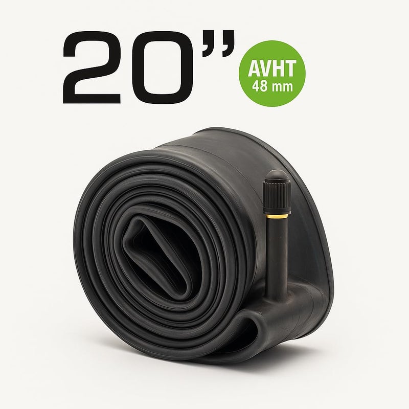 RALSON 20 Inch Bicycle Inner Tube (20x1.50–20x2.125) Fits 40-406/47-406/50-406/54-406/57-406 | 48mm AV Schrader Valve | Butyl Rubber Tube for Kids Bike, BMX, Scooter, Stroller, Folding - Image 2