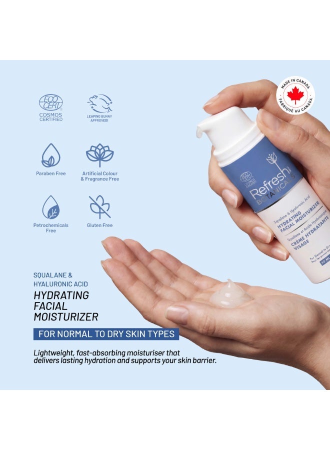 Refresh Botanicals Hydrating Facial Moisturizer, ECOCERT COSMOS Certified Organic Face Cream, Lightweight Non-Greasy Moisturizer for Dry & Sensitive Skin, Fast-Absorbing Daily Hydration, Non-Comedogenic, Antioxidant-Rich, Vegan, Made in Canada - Image 4