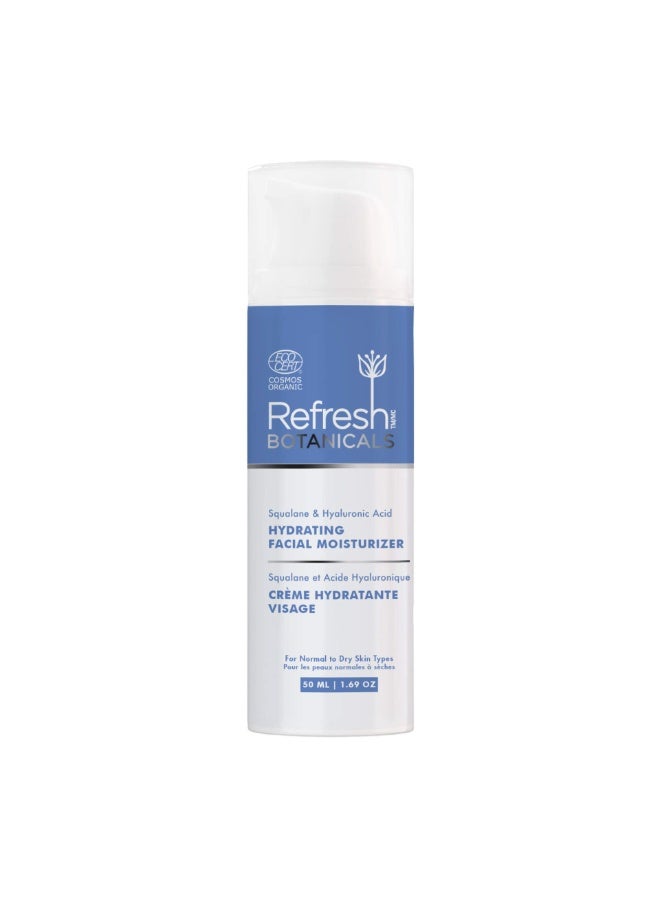 Refresh Botanicals Hydrating Facial Moisturizer, ECOCERT COSMOS Certified Organic Face Cream, Lightweight Non-Greasy Moisturizer for Dry & Sensitive Skin, Fast-Absorbing Daily Hydration, Non-Comedogenic, Antioxidant-Rich, Vegan, Made in Canada - Image 1