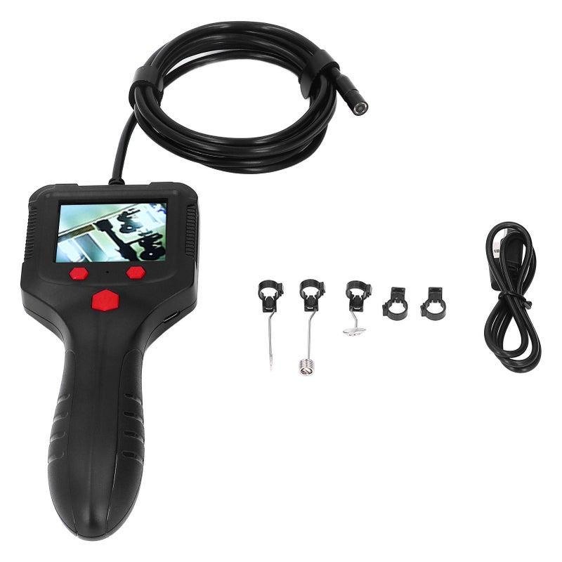 Handheld Endoscope 8mm Waterproof Inspection Camera - 2.4 Inch HD IPS Screen 2600 mAh Rechargeable Battery Flexible Pipe Camera for Car Engine Diagnostics Plumbing Home Repair Mechanics and DIY - Image 1