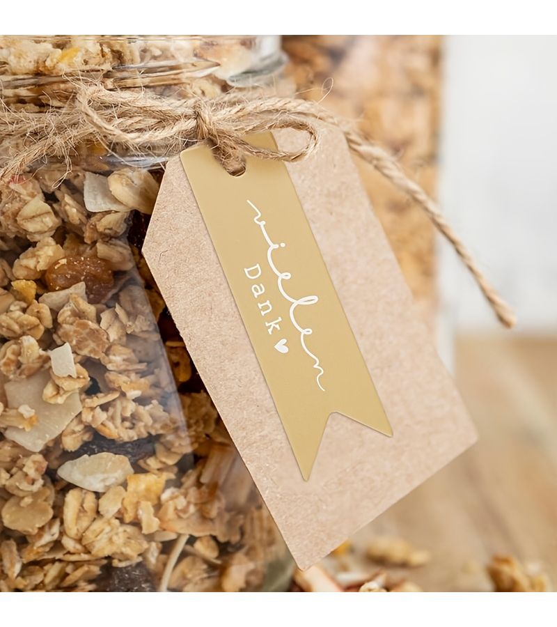 Thank You Gift Tags 50pcs with Jute Twine Decorative Birthday Cards - Image 5