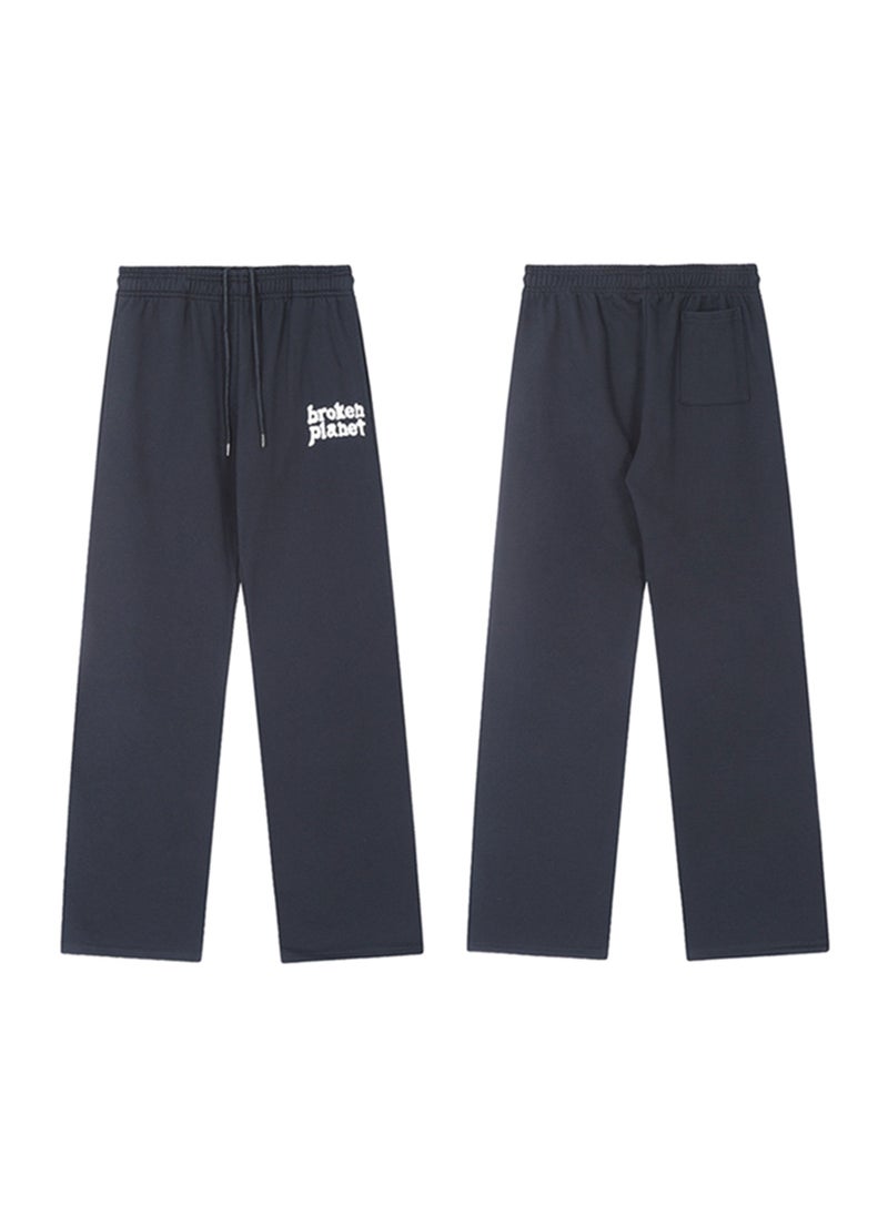 Generic - Broken Planet MarketBP American Trendy Brand Mens and Womens Casual Loose Long Pants High Street Hip Hop Style BP319-Black Navy Blue - Image 1