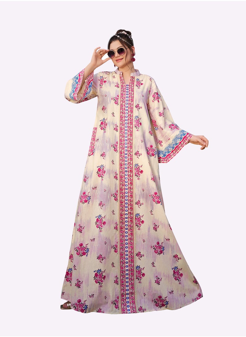 Sara Arabia Sara Arabia Floral Blossoms Jalabiya  - Image 1