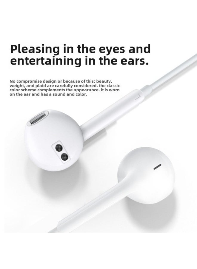 Generic - Wired Headphones Are Suitable For Apple IPhone16/15/14/13/12 Original 11 In-ear Flat Head L-port Wire Control-Color:Fruit Second Generation Headphones  - Crystal Box - Image 1
