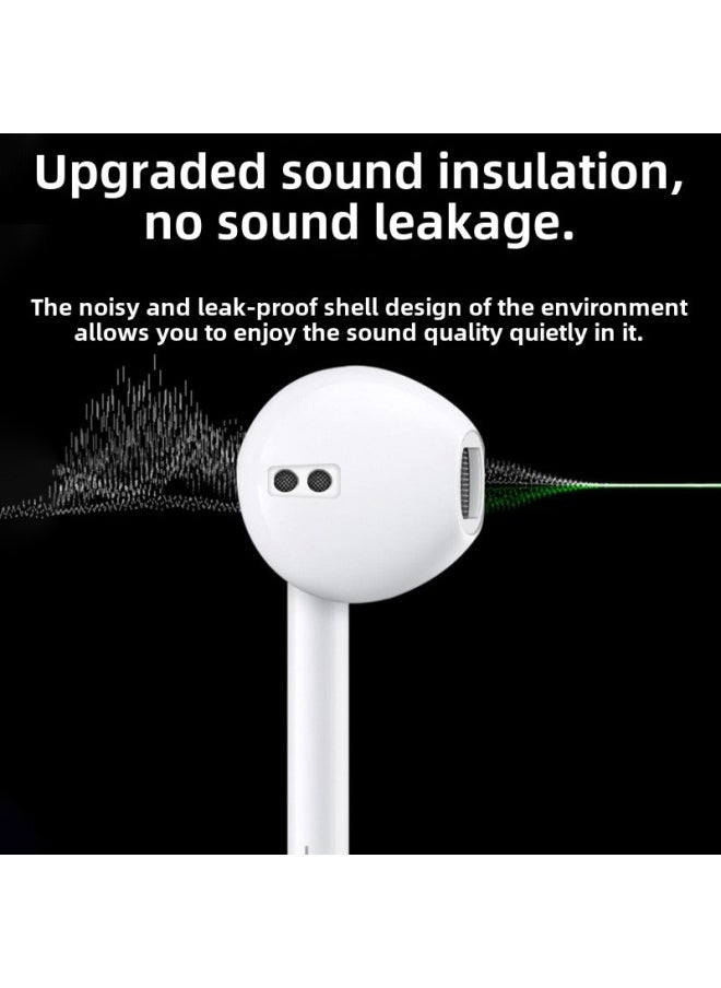 Generic - Wired Headphones Are Suitable For Apple IPhone16/15/14/13/12 Original 11 In-ear Flat Head L-port Wire Control-Color:Fruit Second Generation Headphones  - Crystal Box - Image 1
