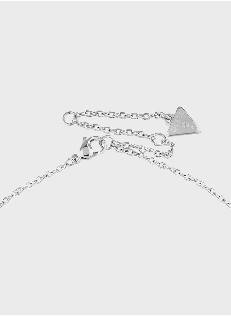 جس Jubn05018Jwrht/U 16-18 Inch Pave Heart Necklace