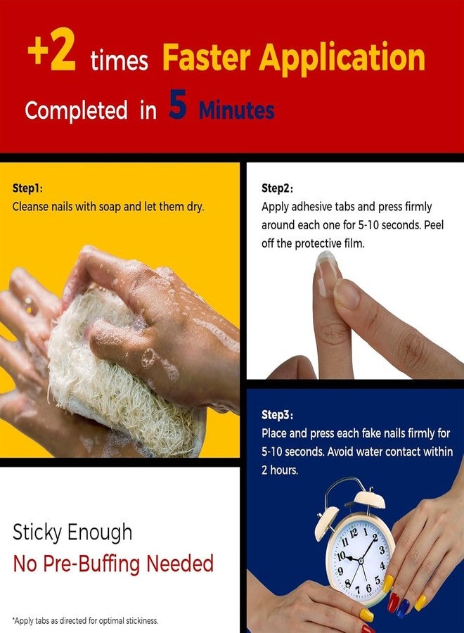 HUDA GIRL 1200 Double-Sided Nail Glue Tabs, Nail Glue & Nail Stickers for Nail Art, Super Sticky Nails Stickers, Perfect Nail Glue for Press On Nails Strong Hold Easy Application for Long-Lasting Wear - Image 4