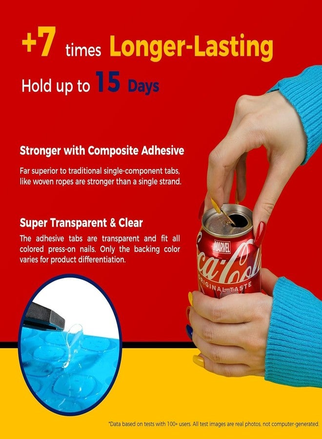 HUDA GIRL 1200 Double-Sided Nail Glue Tabs, Nail Glue & Nail Stickers for Nail Art, Super Sticky Nails Stickers, Perfect Nail Glue for Press On Nails Strong Hold Easy Application for Long-Lasting Wear - Image 3