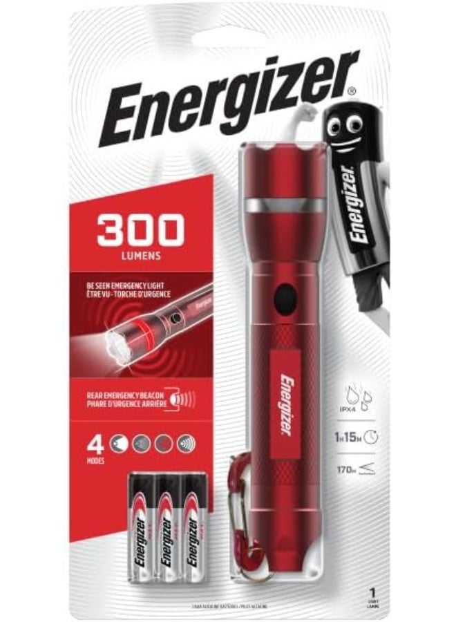 Energizer LED Flashlight, 300 Lumen, IPX4 Water Resistant, Durable Hand Held LED Light With Beacon, The Perfect Emergency Light - Image 3