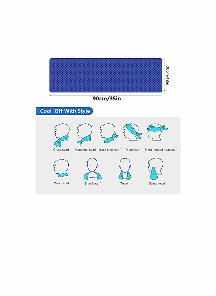 KASTWAVE Cooling Towel 6 Packs (35"×12") - Cold Workout Towels Cool Neck Warp Sweat Rags for Sports, Fitness, Gym, Yoga, Running, Travel, Camping (6 Colors)  - Image 5