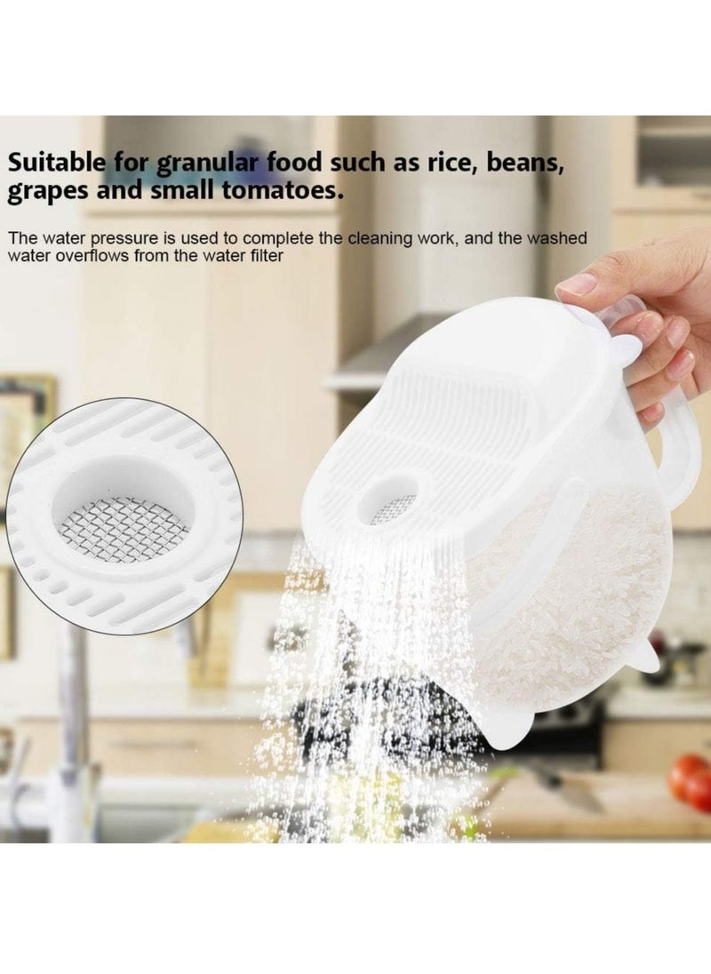 Oasisgalore - MINI MULTI-FUNCTION RICE STRAINER TOOL – Kitchen Strainer & Colander with Handle - Grains Washing Bowl - washing Rice, Quinoa, Beans, Grapes, Berries and Small Tomatoes - Fill, Wash, and Strain. - Image 1